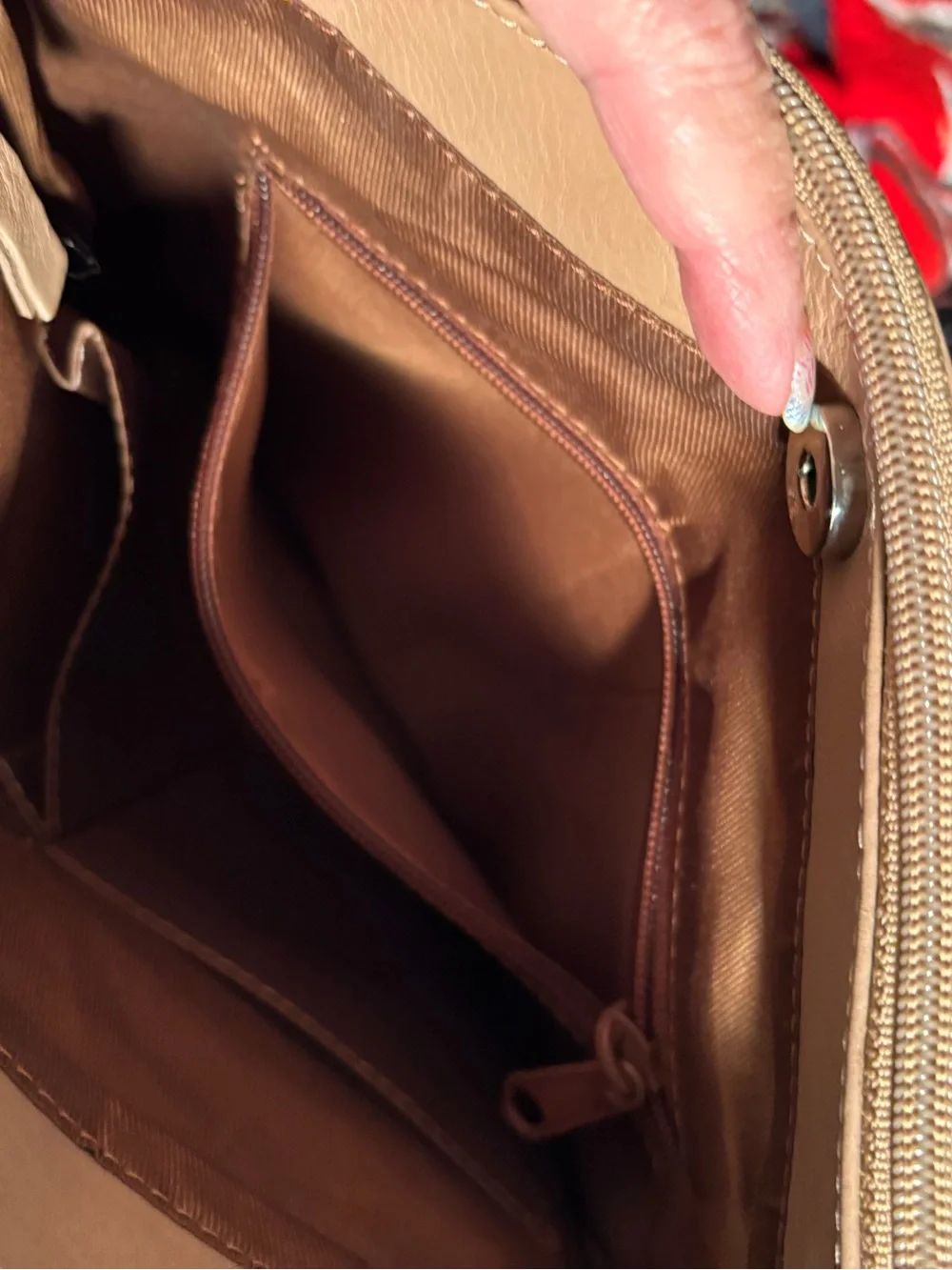Leather Crossbody Bag in Taupe